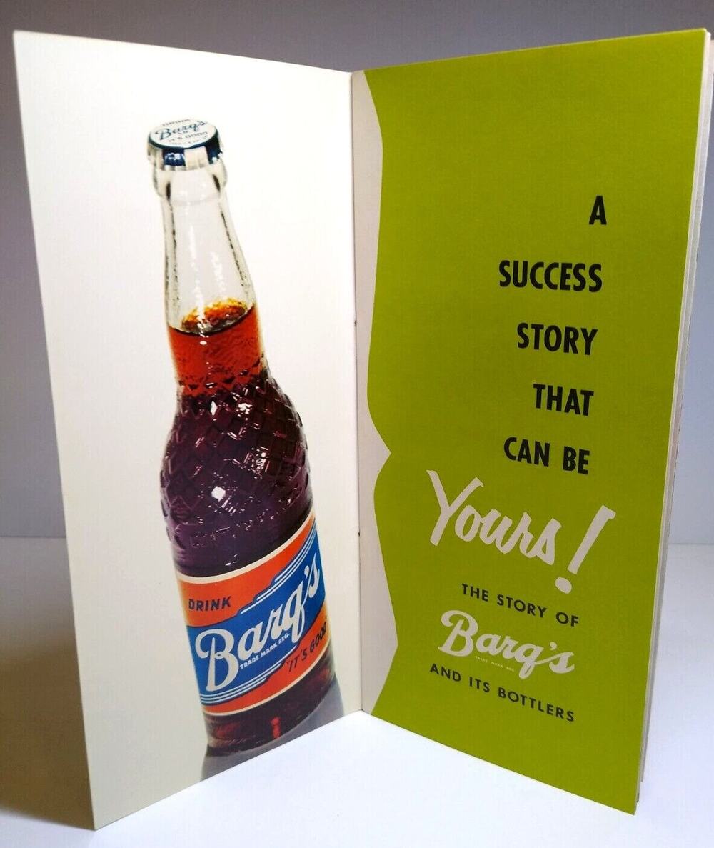 Barq Soda Root Beer Bottle Vintage Flyer Brochure Foldout 1956 Pirate Ship Boat